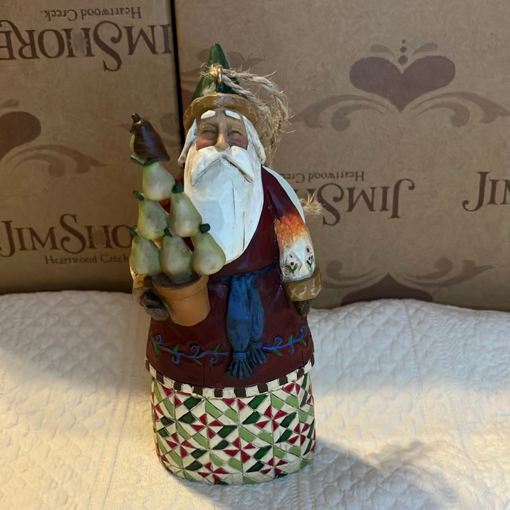 Partridge in a Pear Tree Santa Figurine
